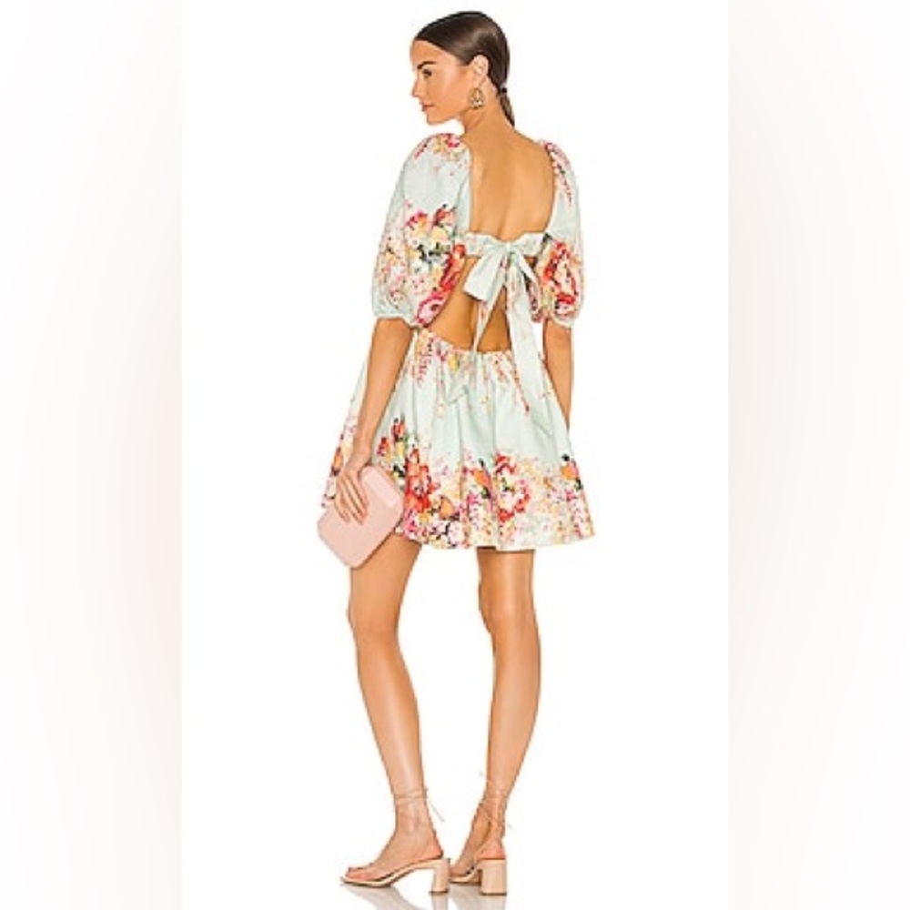 ZIMMERMANN MAE CUT OUT MINI DRESS SIZE 1